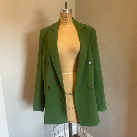 Gabrielle Union- SZ S Green Oversized Double Breasted Jacket Green Myste… - Picture 5 of 7